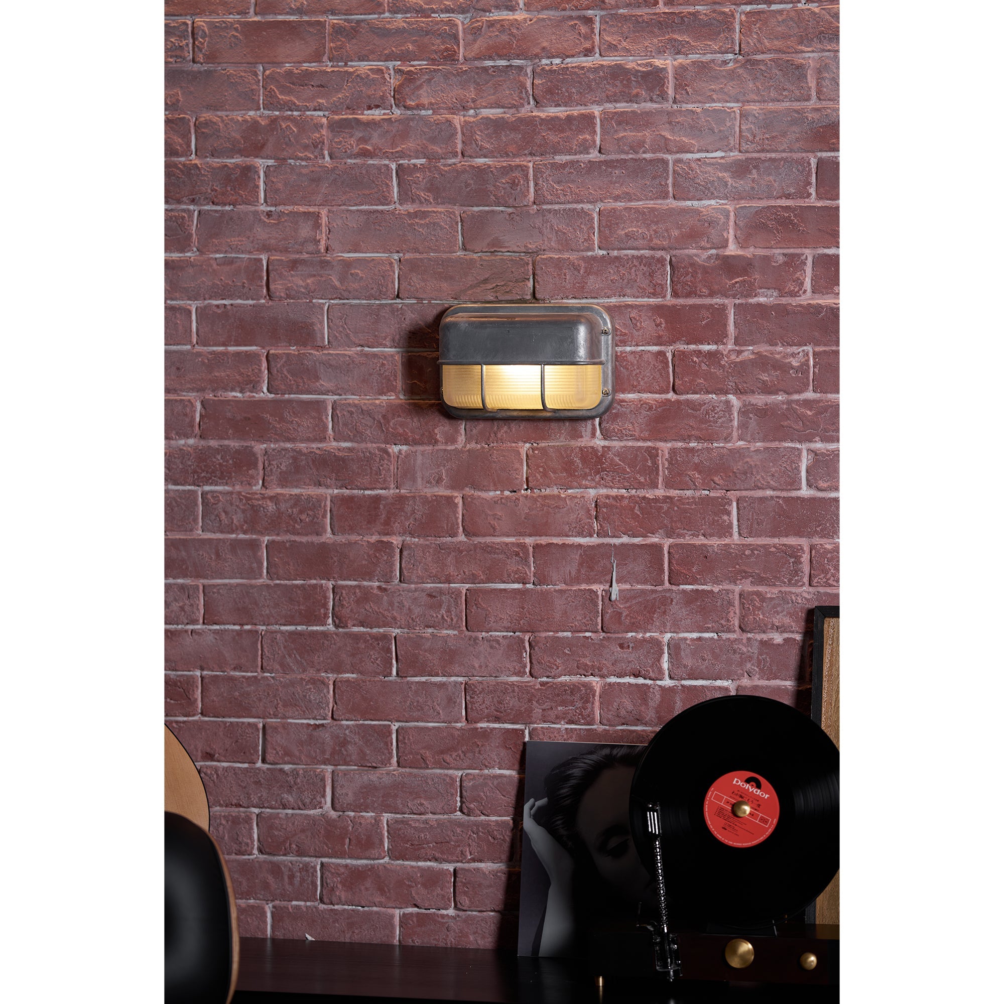 Marine Aluminum Wall Sconce with Opaque Glass