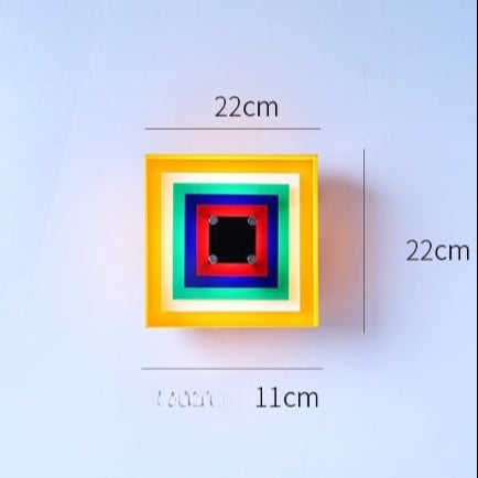 Memphis Acrylic Wall Sconce with Color Layers
