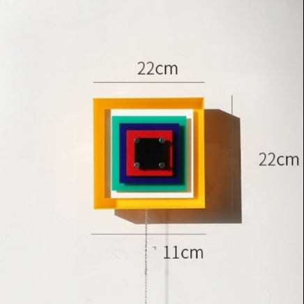 Memphis Acrylic Wall Sconce with Color Layers