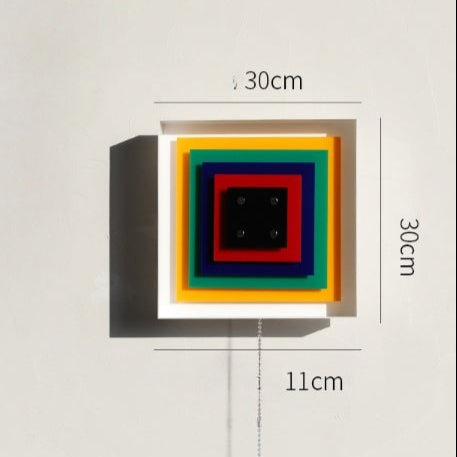 Memphis Acrylic Wall Sconce with Color Layers
