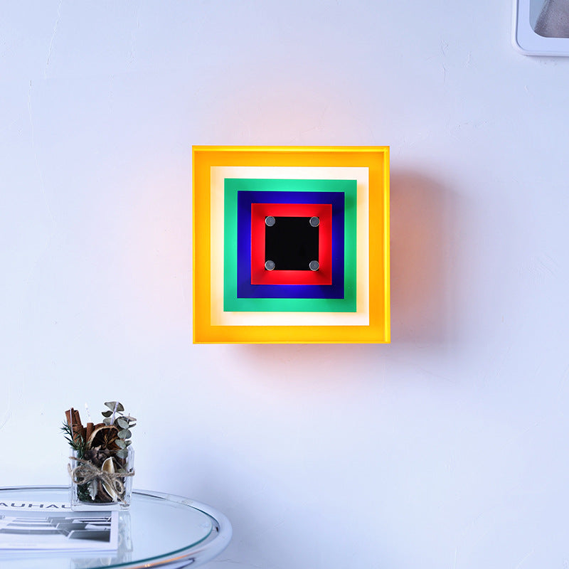 Memphis Acrylic Wall Sconce with Color Layers