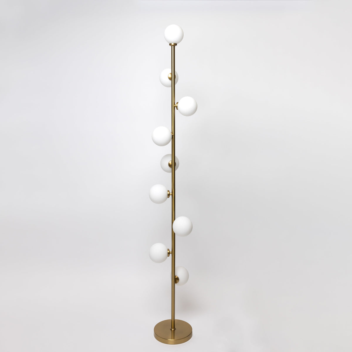 Minimalist Globe Floor Lamp with Nine Lights