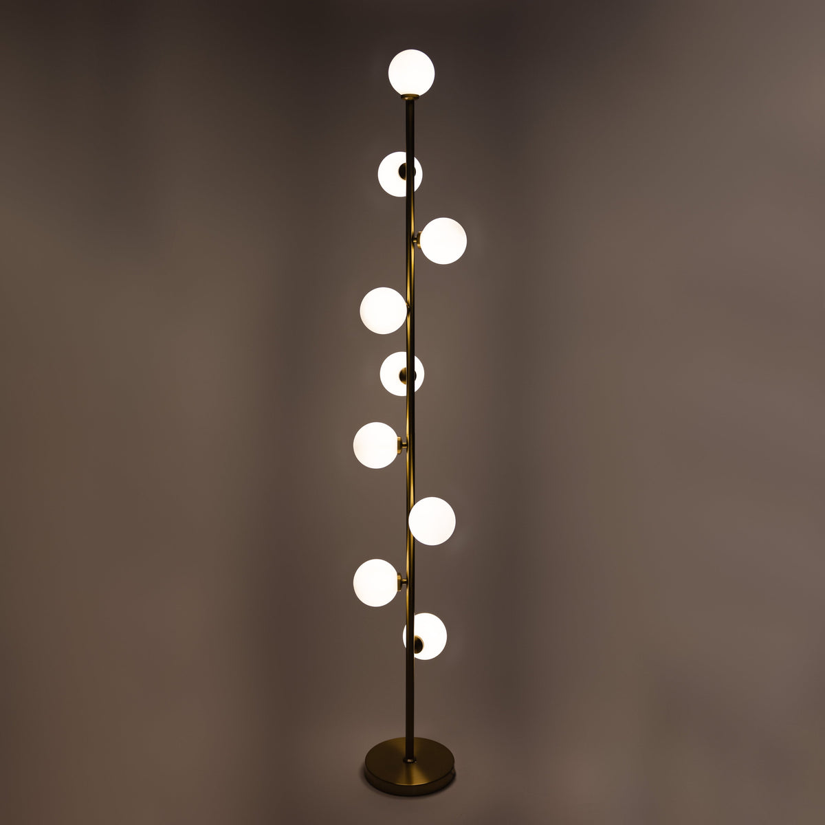 Minimalist Globe Floor Lamp with Nine Lights