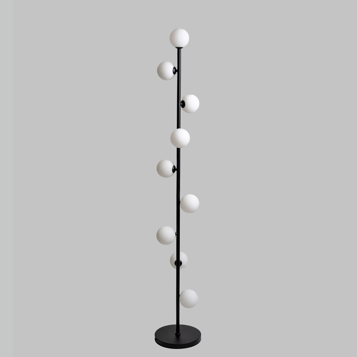 Minimalist Globe Floor Lamp with Nine Lights