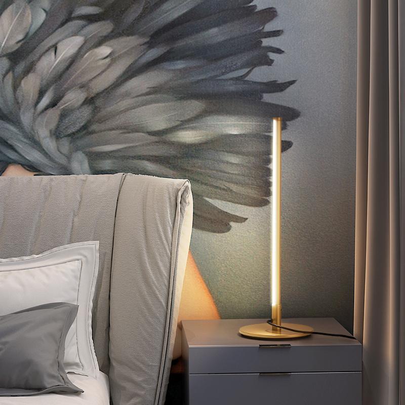 Minimalist Linear LED Table Lamp with Remote