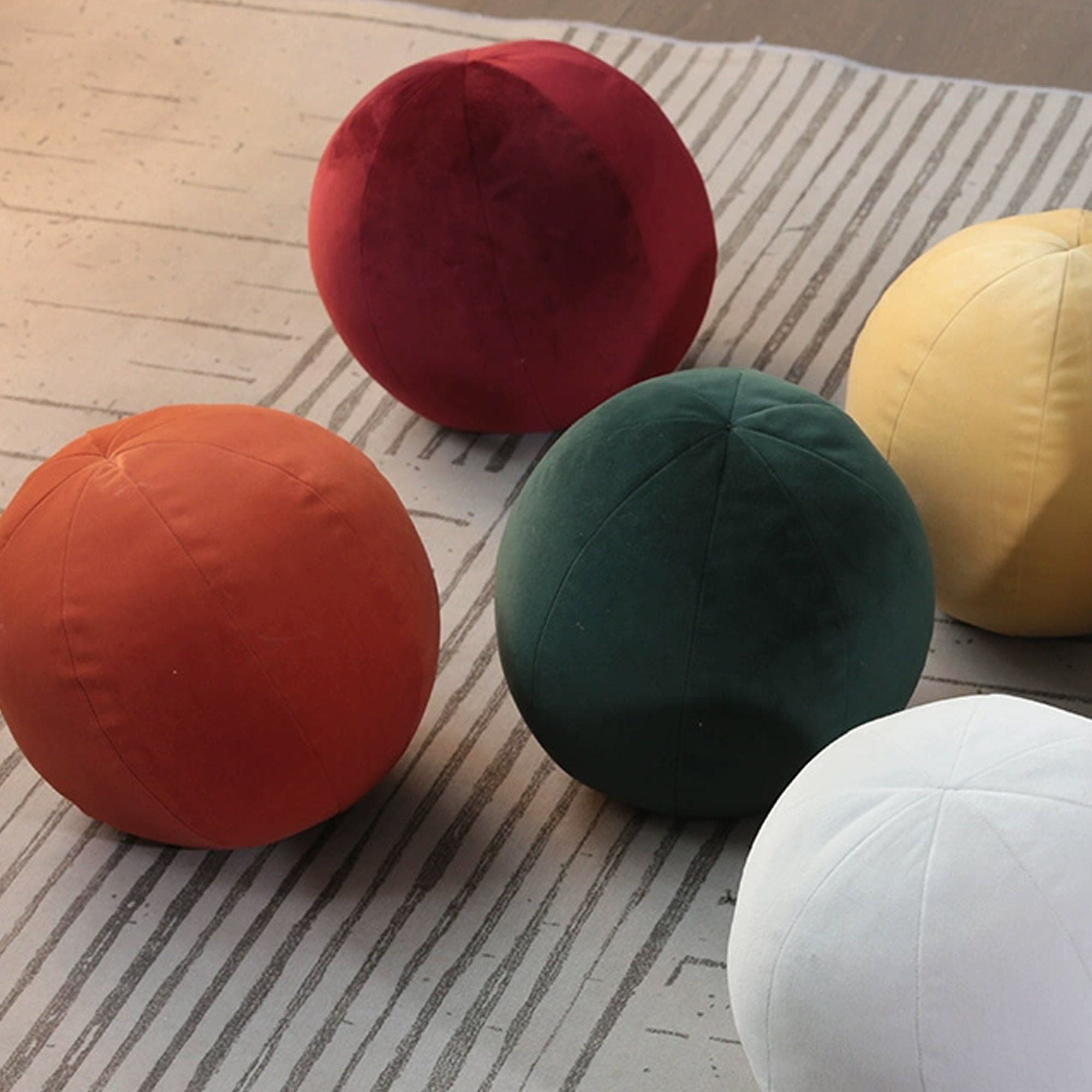 Minimalist Round Velvet Pillow with Soft Fill