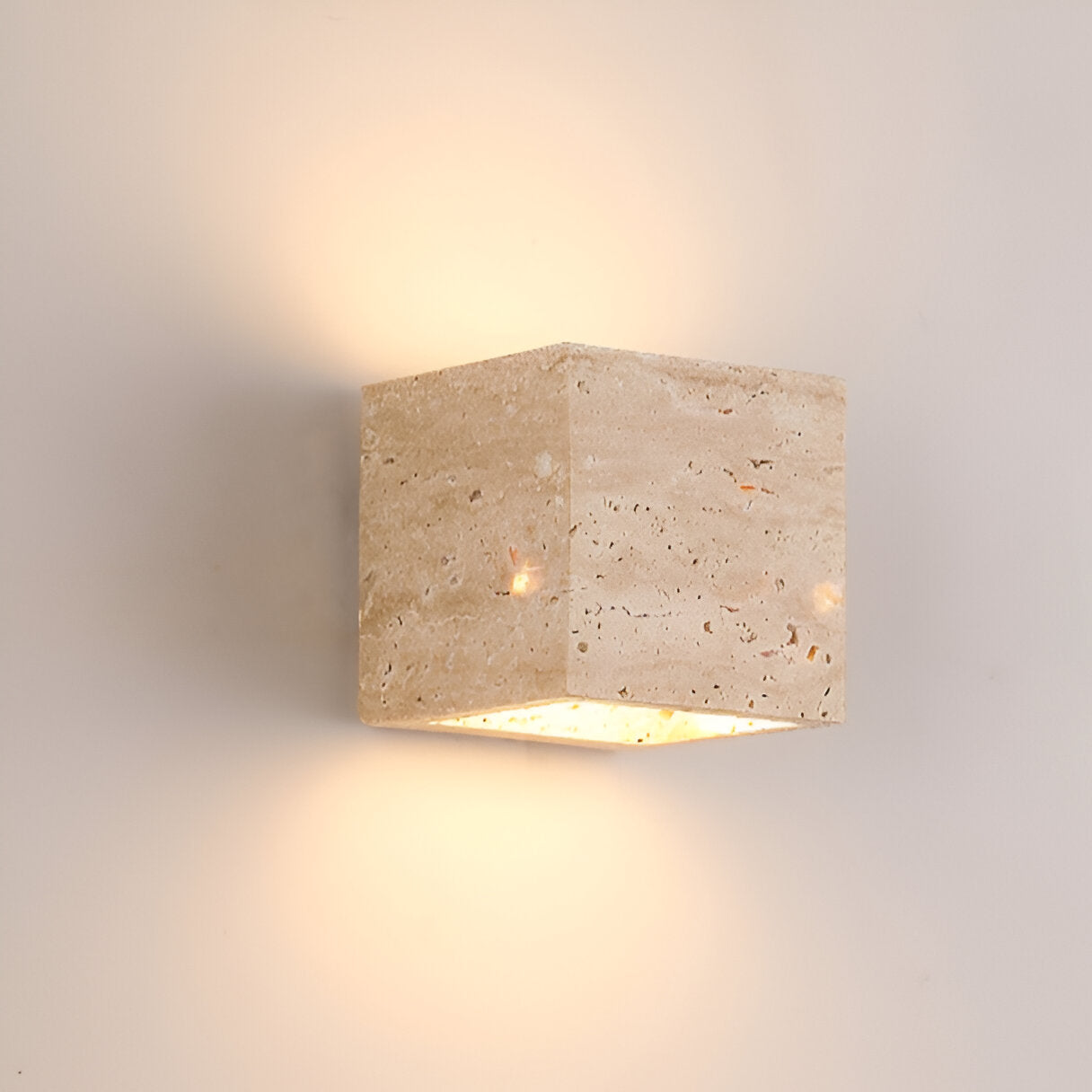 Minimalist Travertine Up Down LED Wall Sconce
