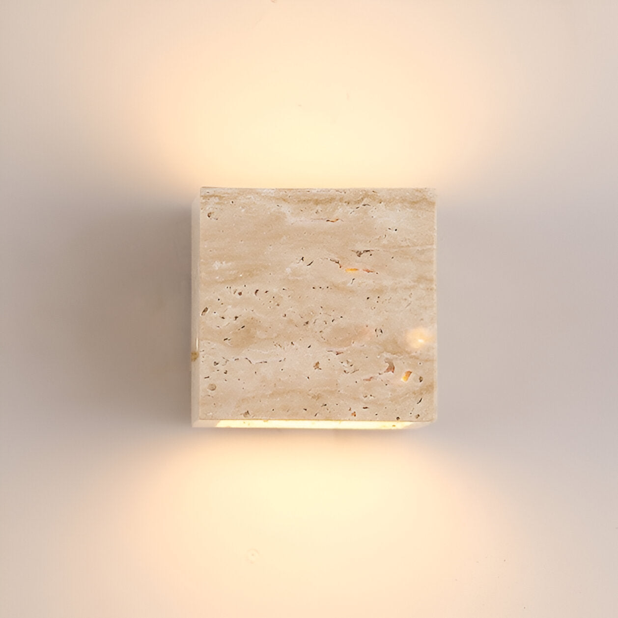 Minimalist Travertine Up Down LED Wall Sconce