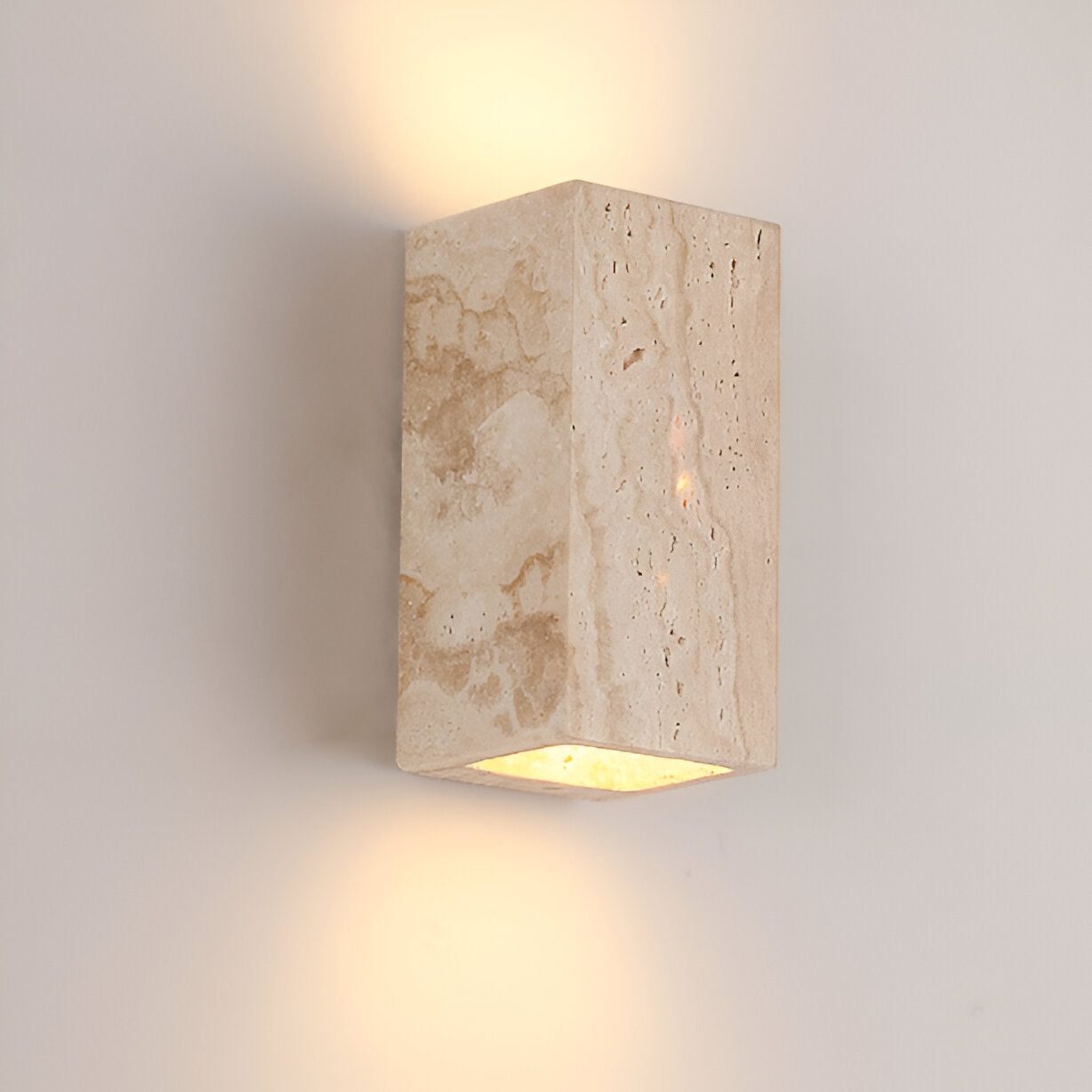 Minimalist Travertine Up Down LED Wall Sconce