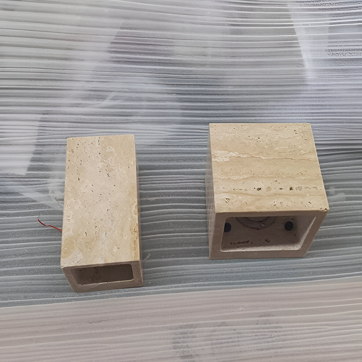 Minimalist Travertine Up Down LED Wall Sconce