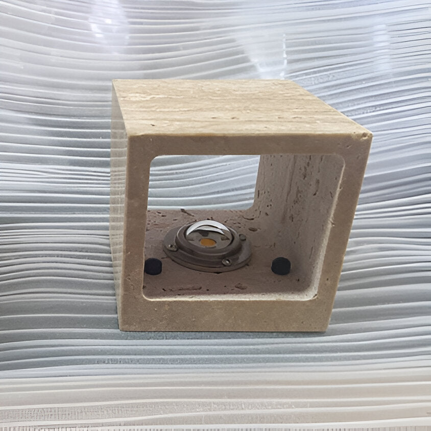 Minimalist Travertine Up Down LED Wall Sconce