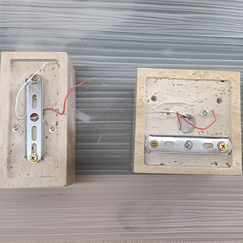 Minimalist Travertine Up Down LED Wall Sconce