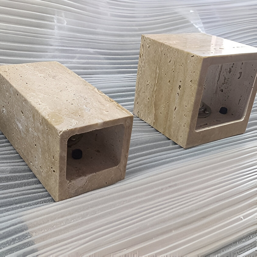 Minimalist Travertine Up Down LED Wall Sconce