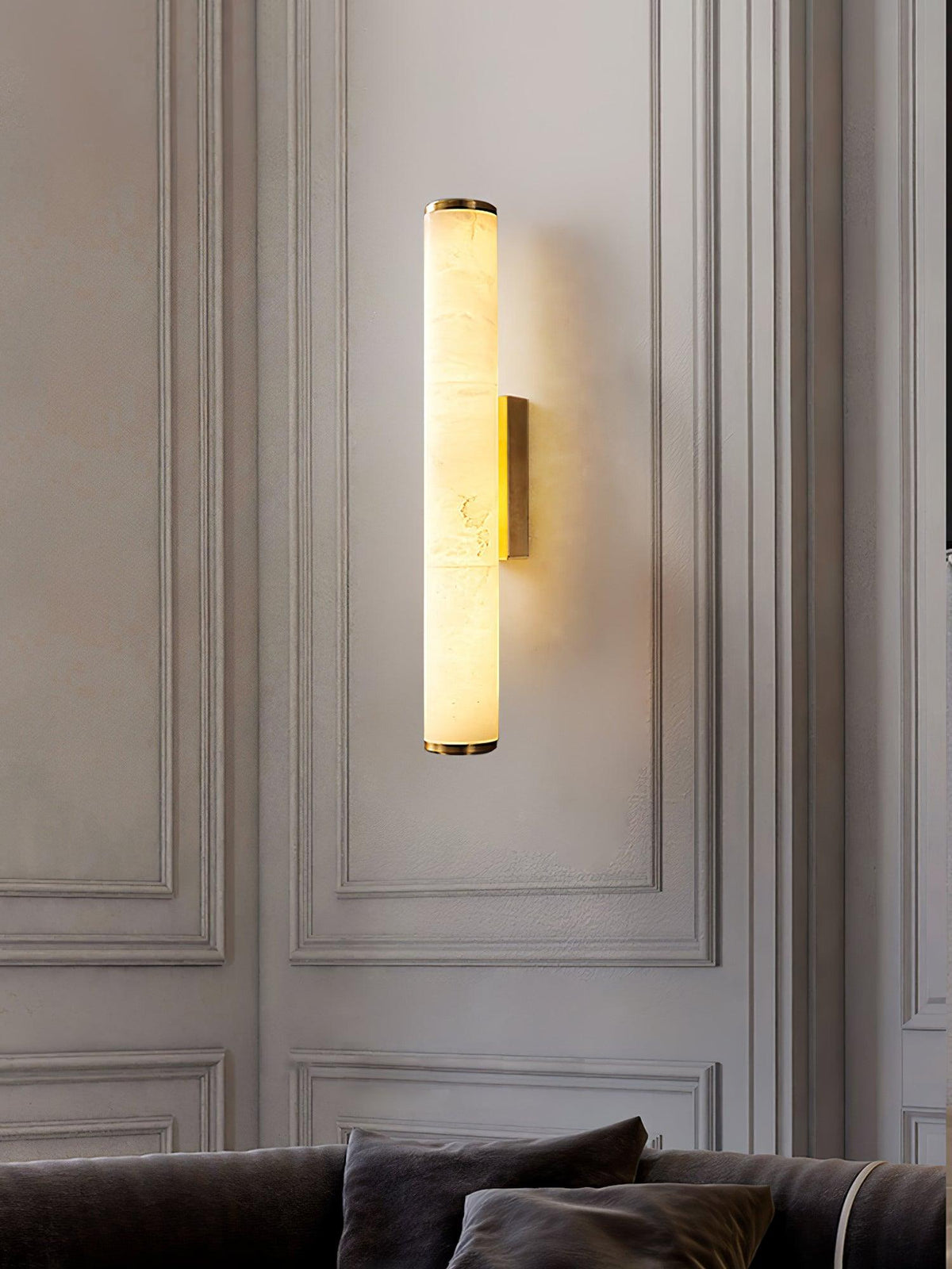 Modern Alabaster Tube LED Wall Sconce Light