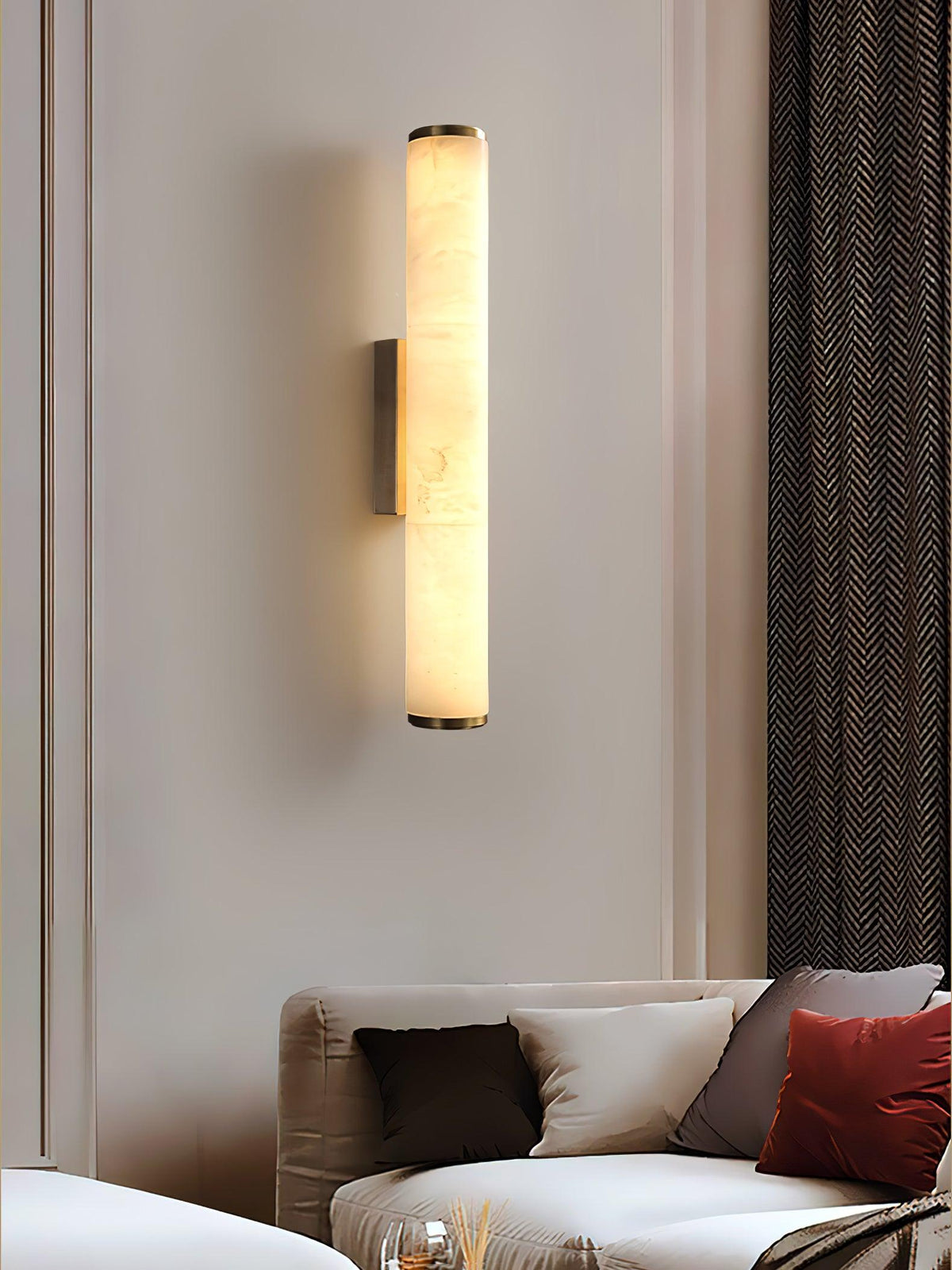 Modern Alabaster Tube LED Wall Sconce Light