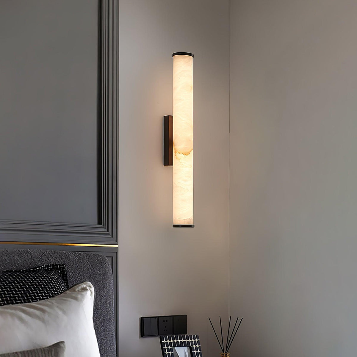 Modern Alabaster Tube LED Wall Sconce Light