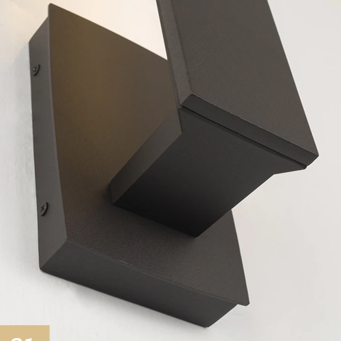 Modern Aluminum Wall Sconce with Backlit Glow