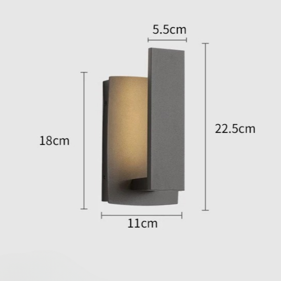 Modern Aluminum Wall Sconce with Backlit Glow