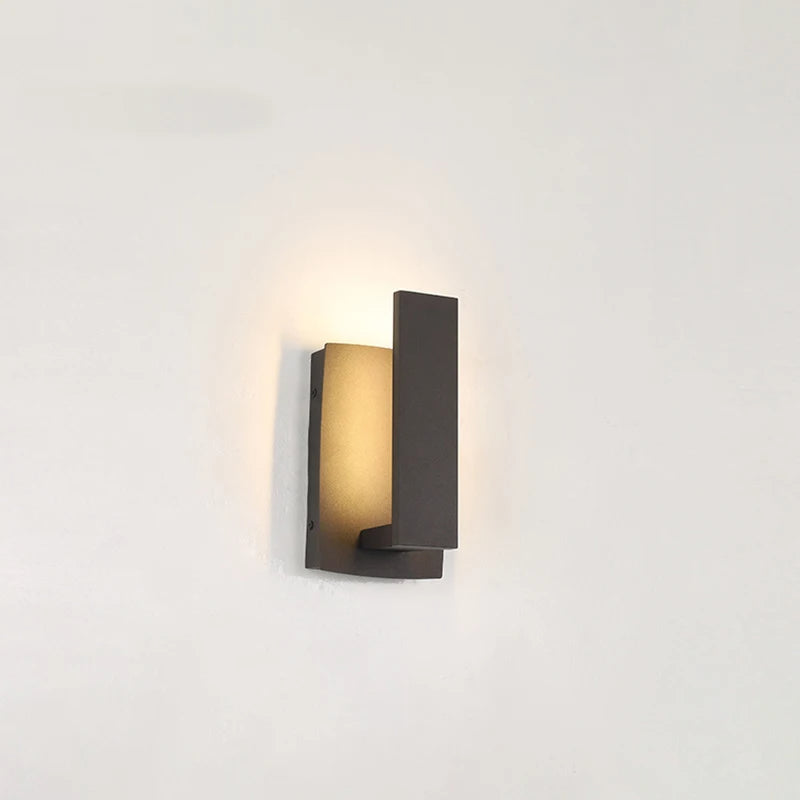 Modern Aluminum Wall Sconce with Backlit Glow