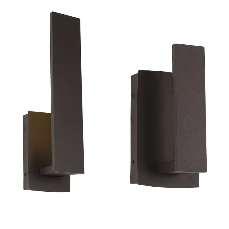 Modern Aluminum Wall Sconce with Backlit Glow
