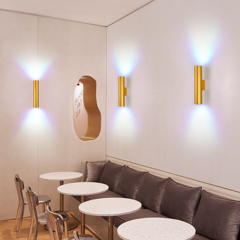 Modern Aluminum Wall Sconce with Up Down Glow