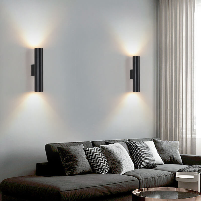 Modern Aluminum Wall Sconce with Up Down Glow