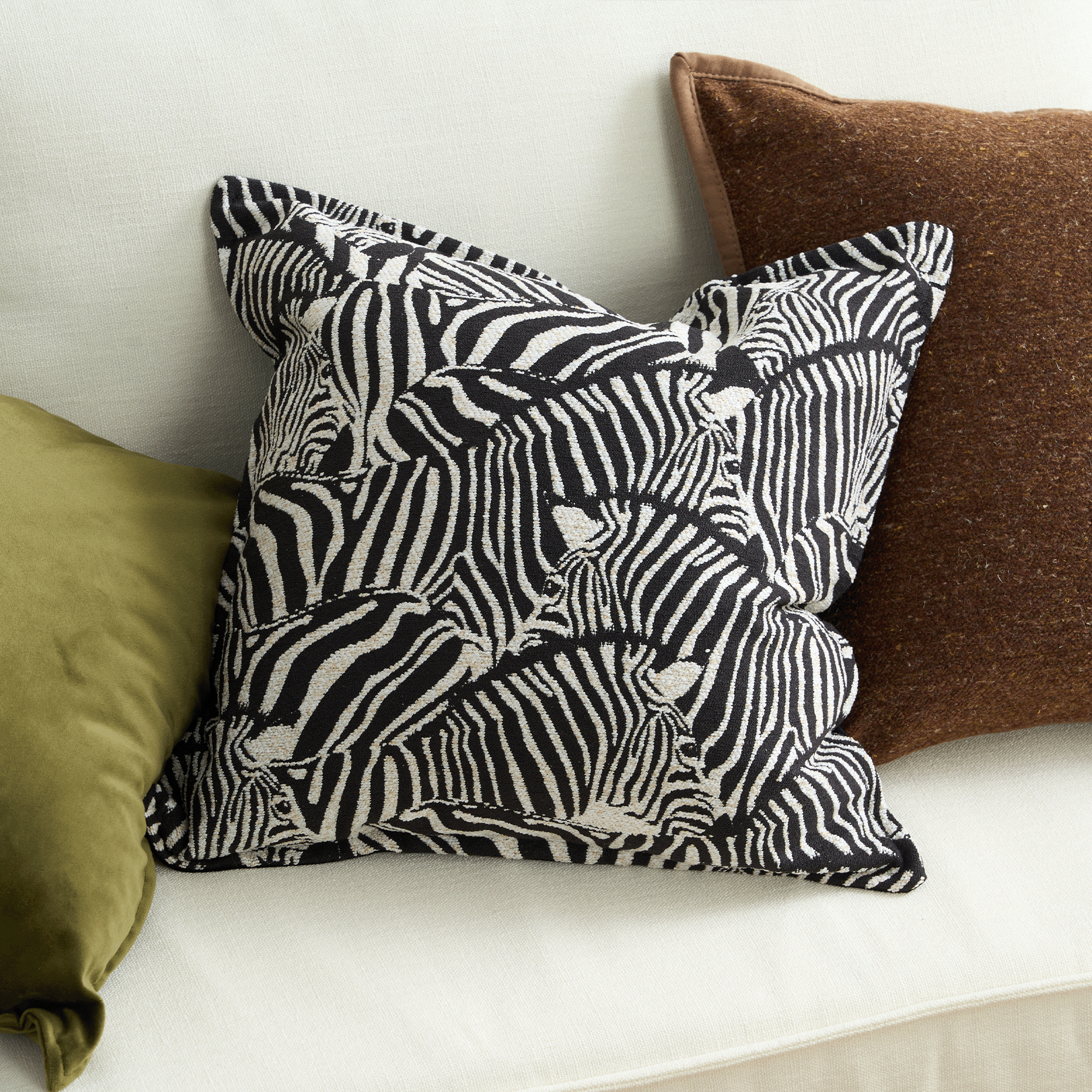Modern Art Cushion Cover with Hidden Zipper