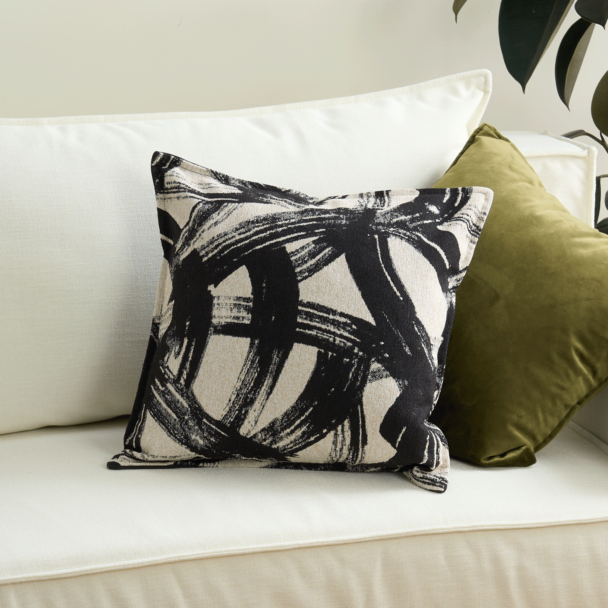 Modern Art Cushion Cover with Hidden Zipper