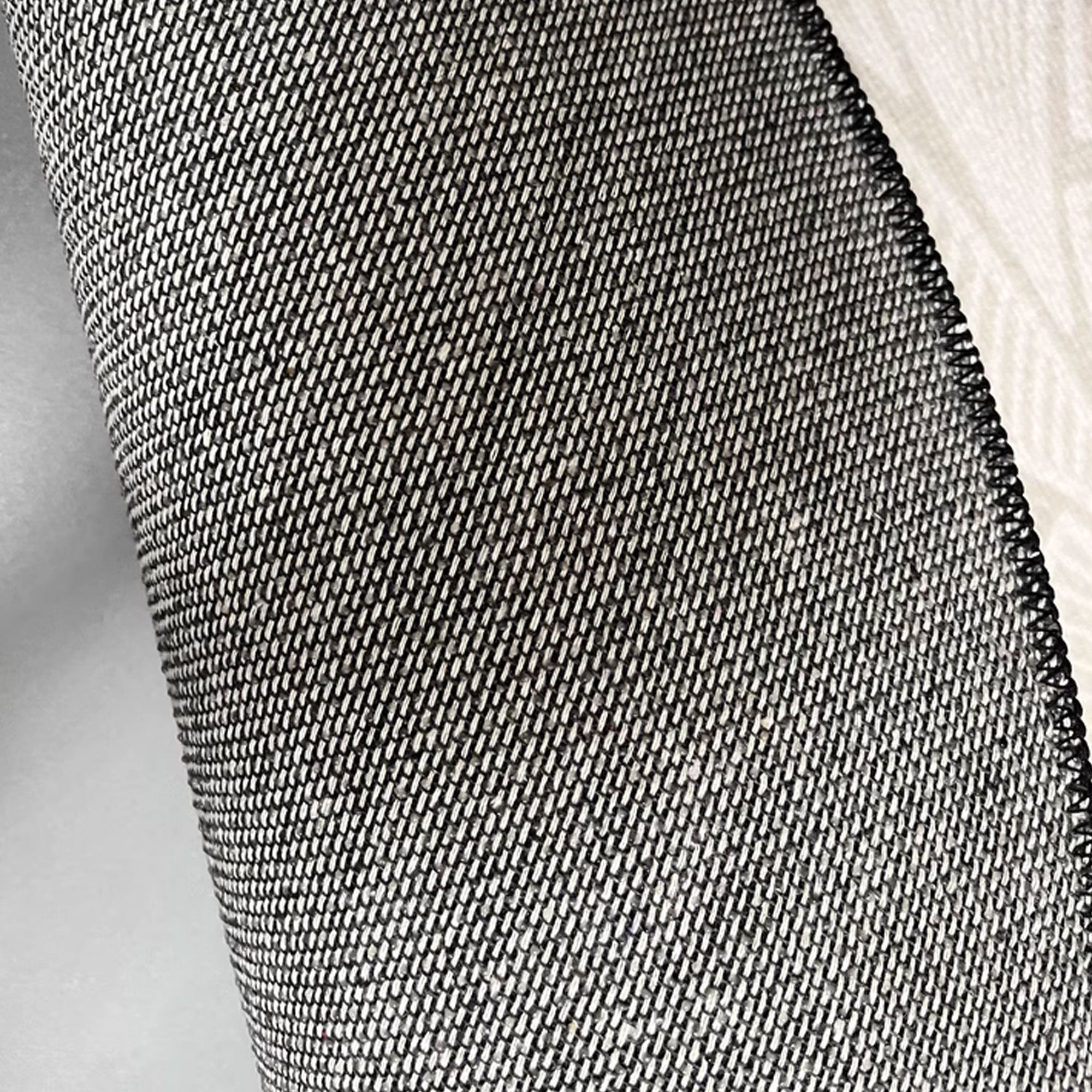 Modern Beige Round Rug with Black Fan Pattern