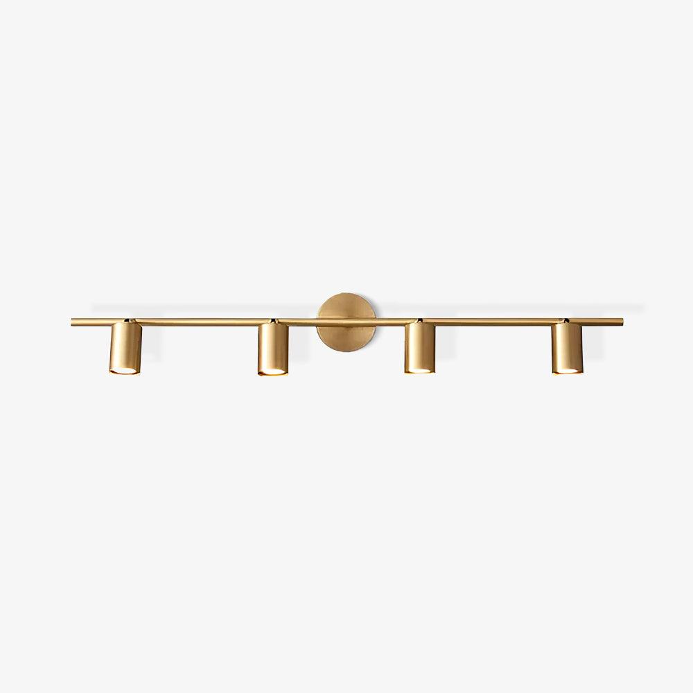 Modern Brass Double Head Wall Spotlight Bar