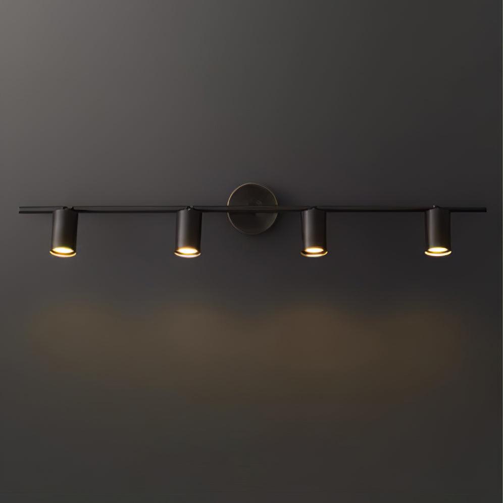 Modern Brass Double Head Wall Spotlight Bar