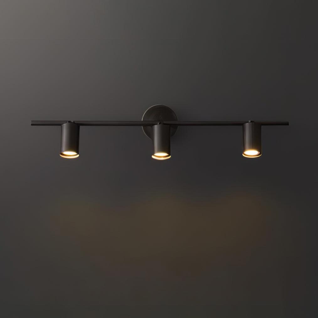 Modern Brass Double Head Wall Spotlight Bar