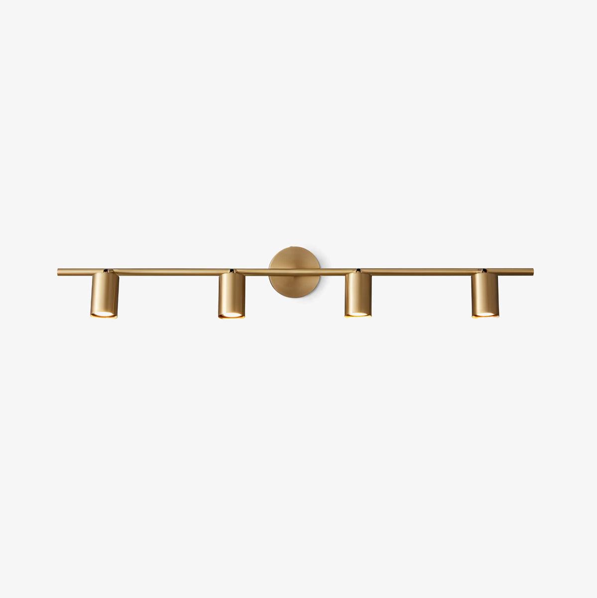 Modern Brass Double Head Wall Spotlight Bar