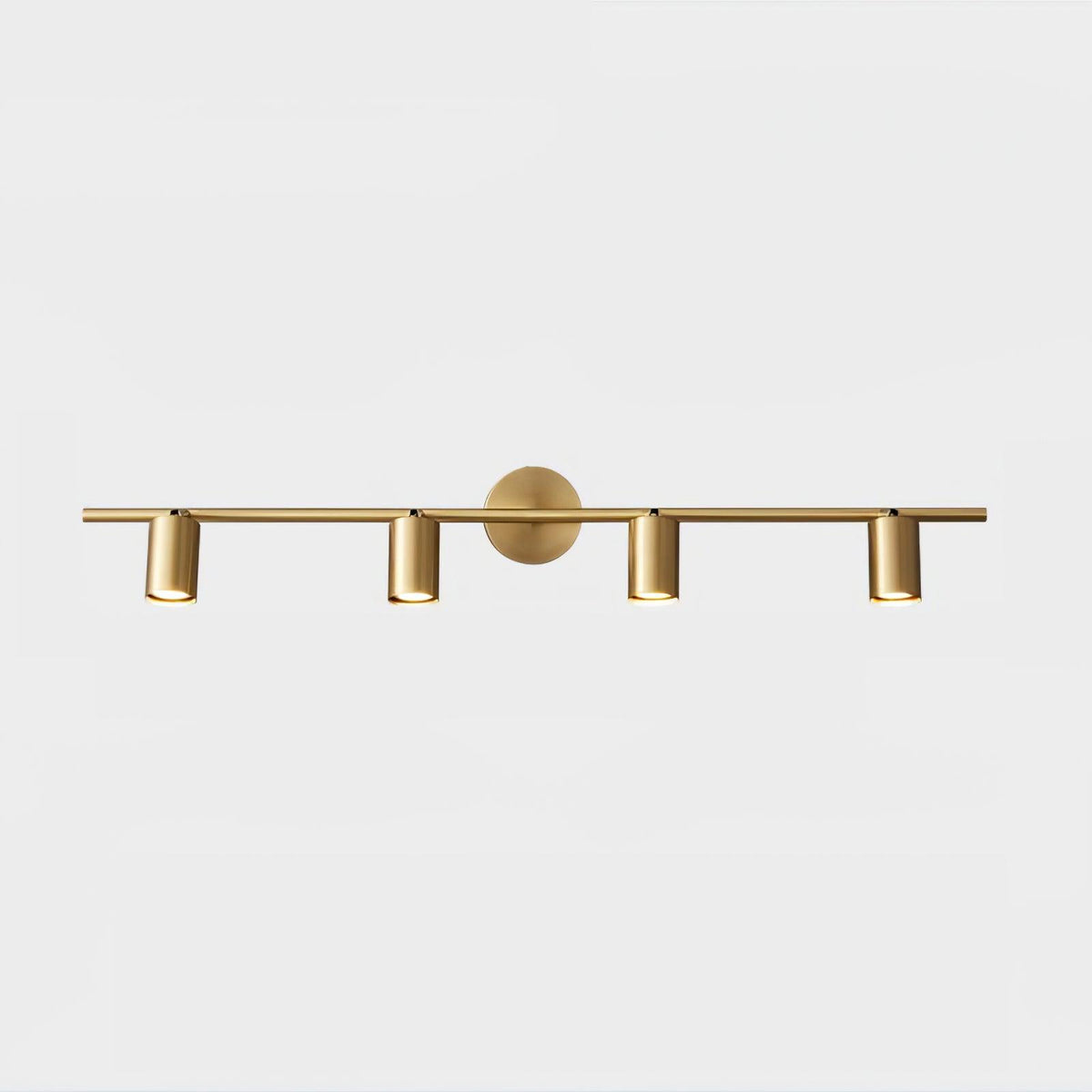 Modern Brass Double Head Wall Spotlight Bar