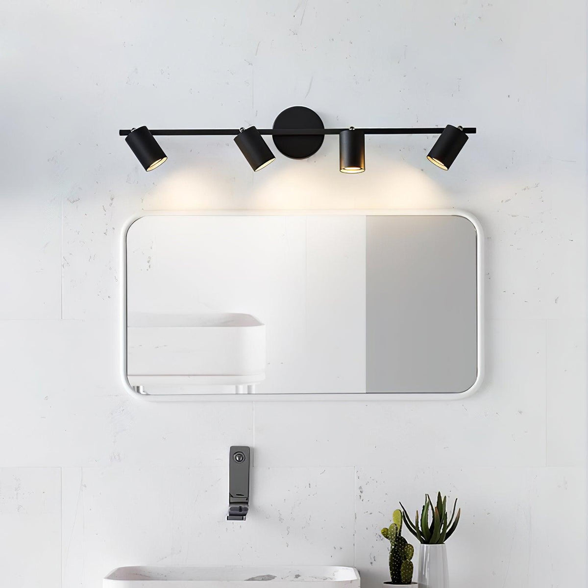 Modern Brass Double Head Wall Spotlight Bar