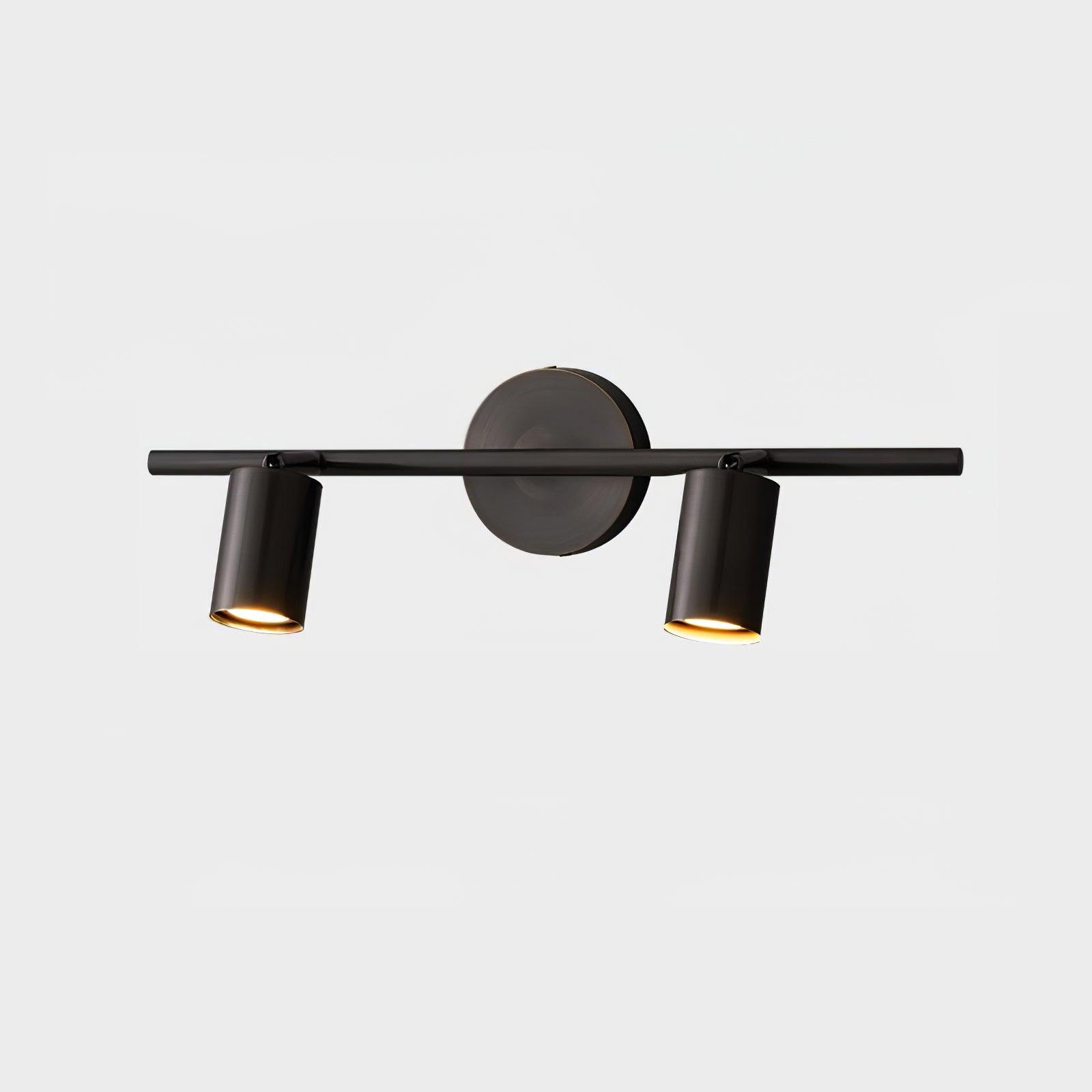 Modern Brass Double Head Wall Spotlight Bar