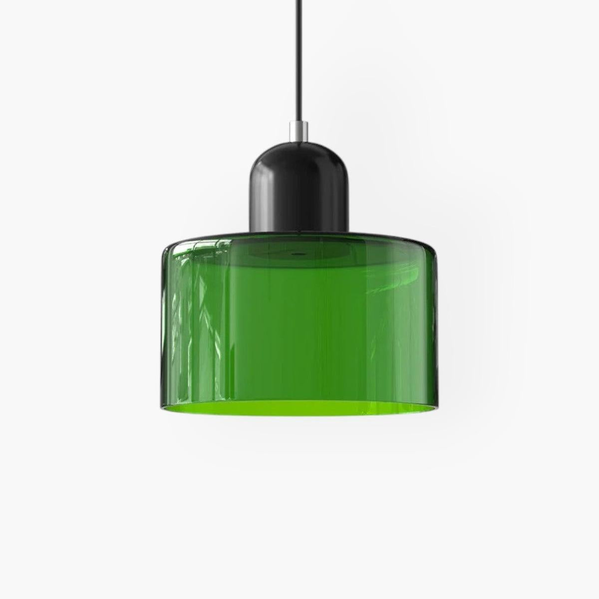 Modern Colored Glass Cylinder Pendant Light