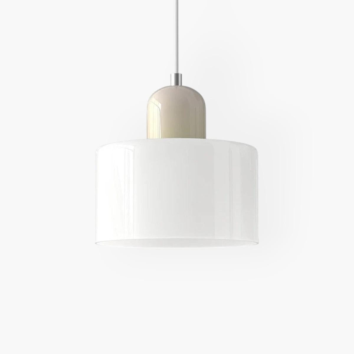 Modern Colored Glass Cylinder Pendant Light