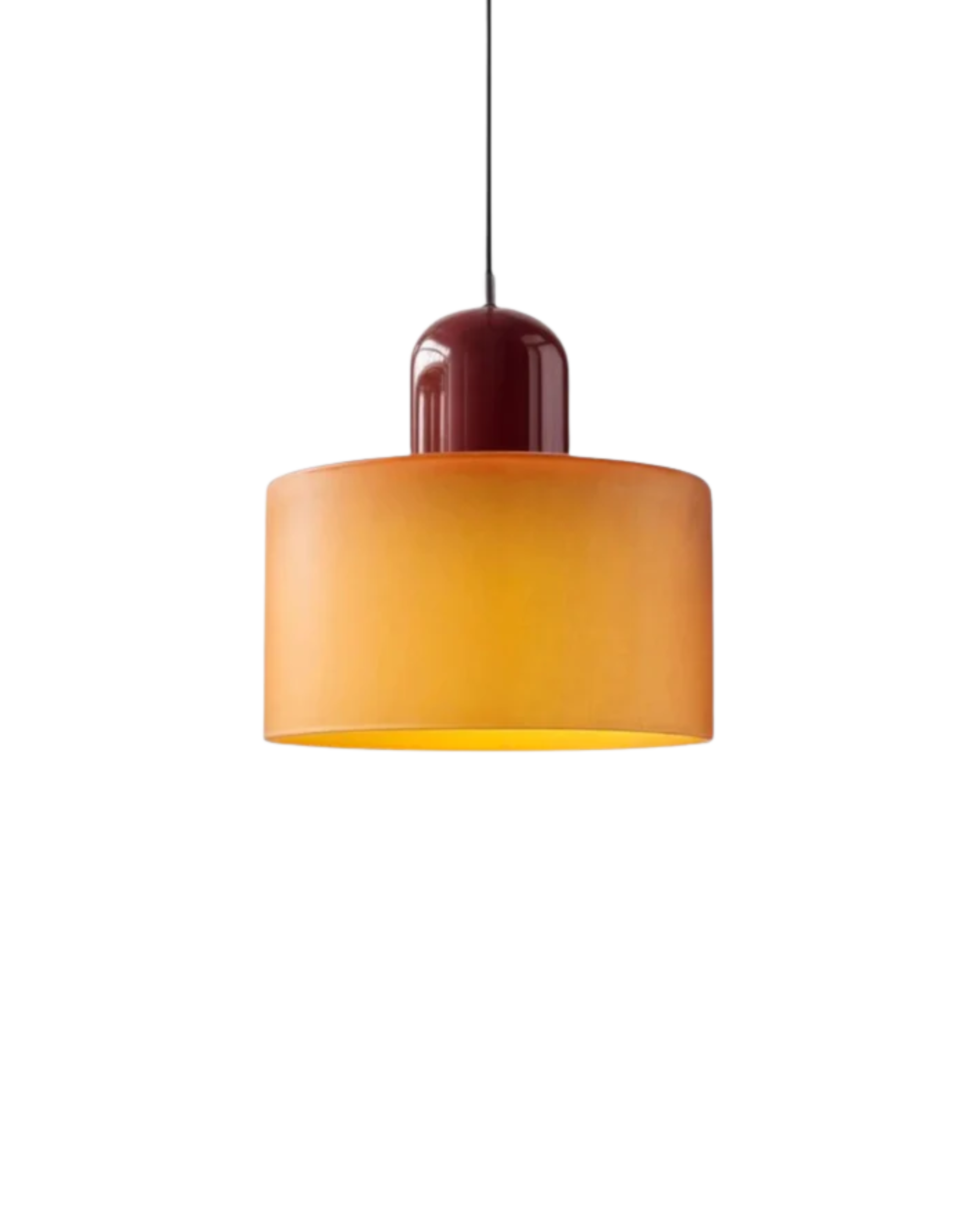 Modern Colored Glass Cylinder Pendant Light