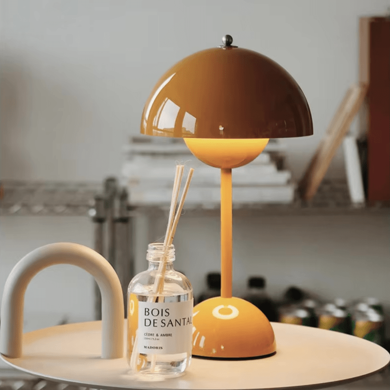 Modern Cordless Dome Table Lamp Warm LED Glow
