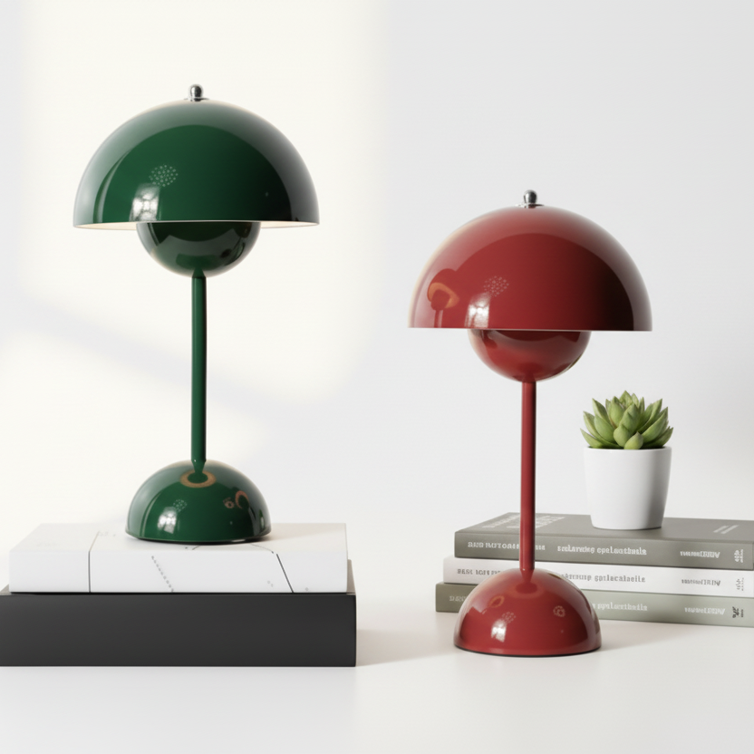 Modern Cordless Dome Table Lamp Warm LED Glow