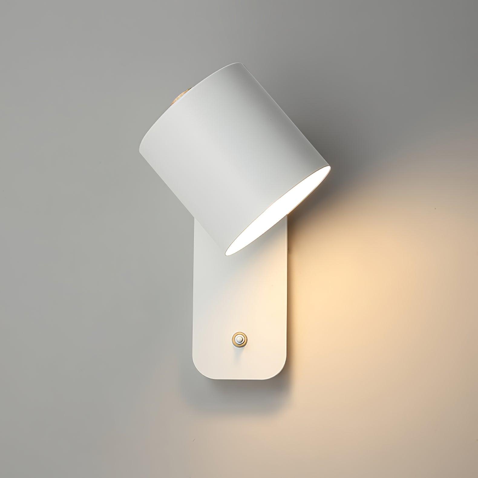 Modern Cylinder Wall Sconce with Rotary Shade