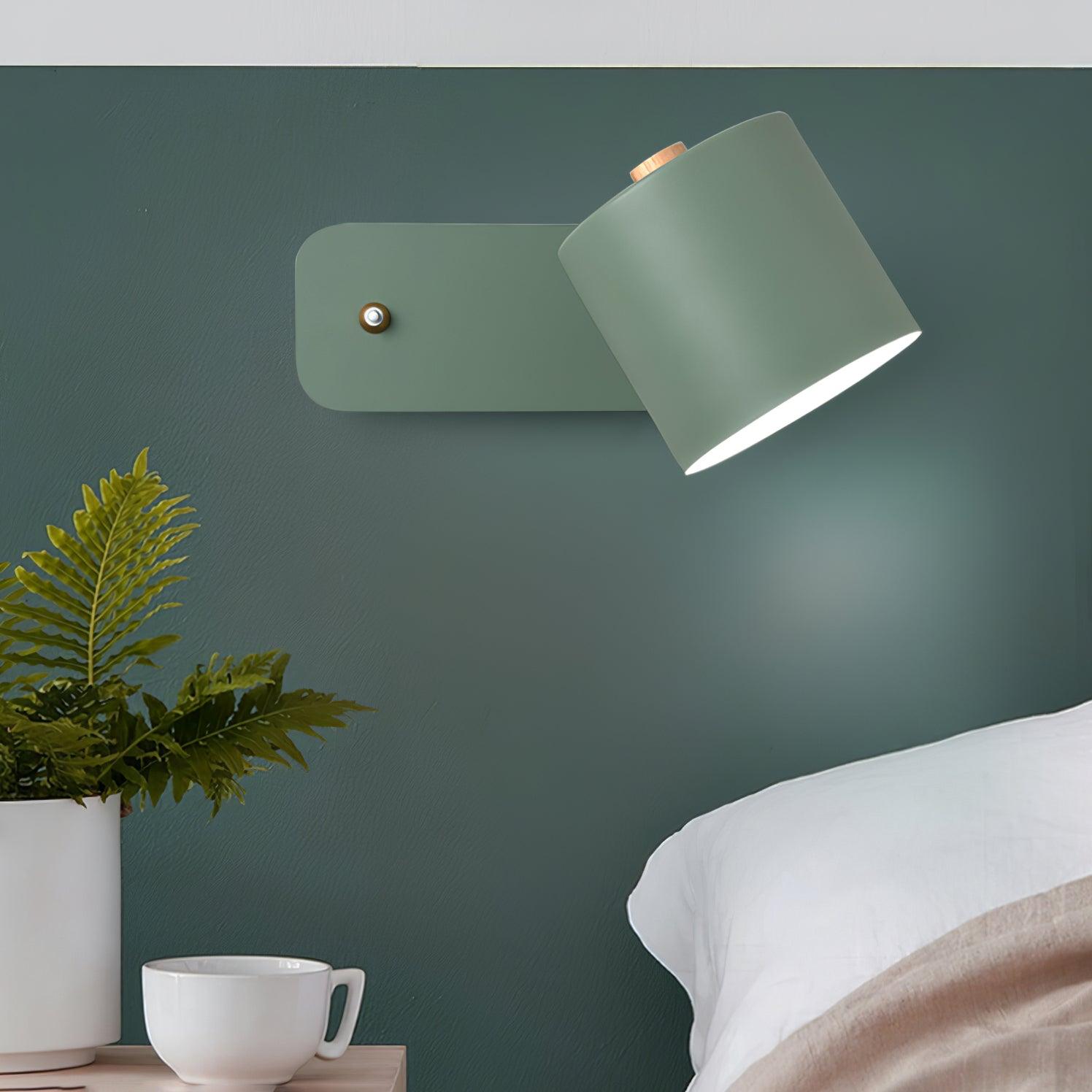 Modern Cylinder Wall Sconce with Rotary Shade