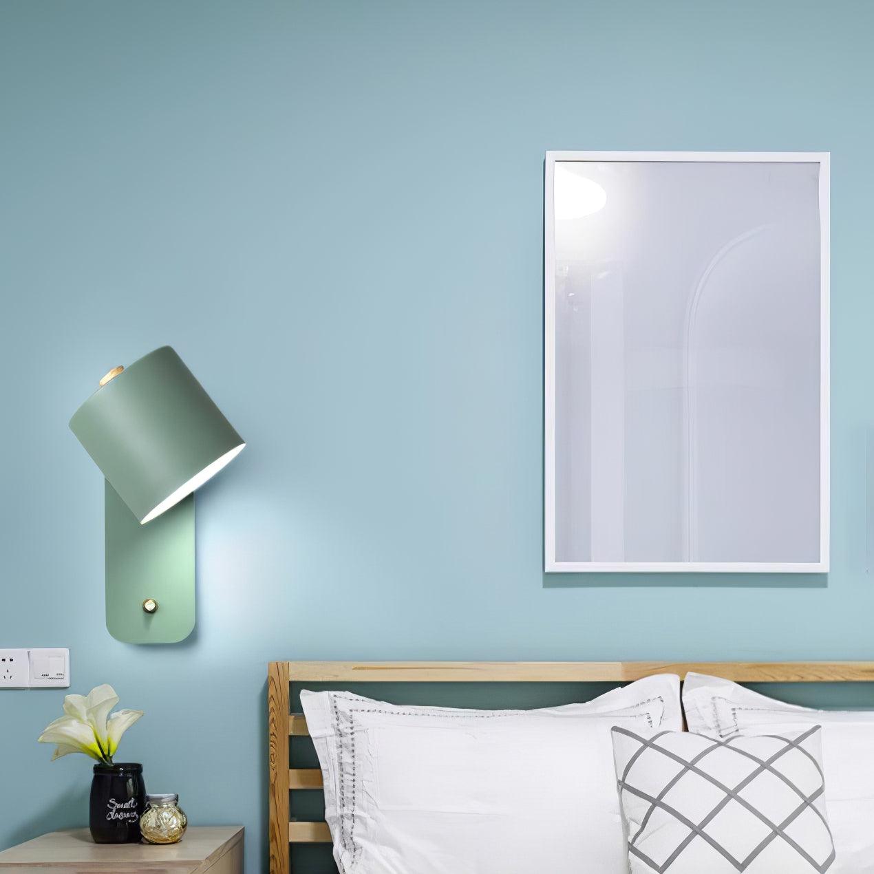 Modern Cylinder Wall Sconce with Rotary Shade