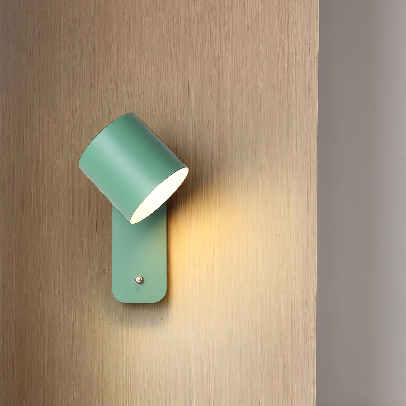 Modern Cylinder Wall Sconce with Rotary Shade