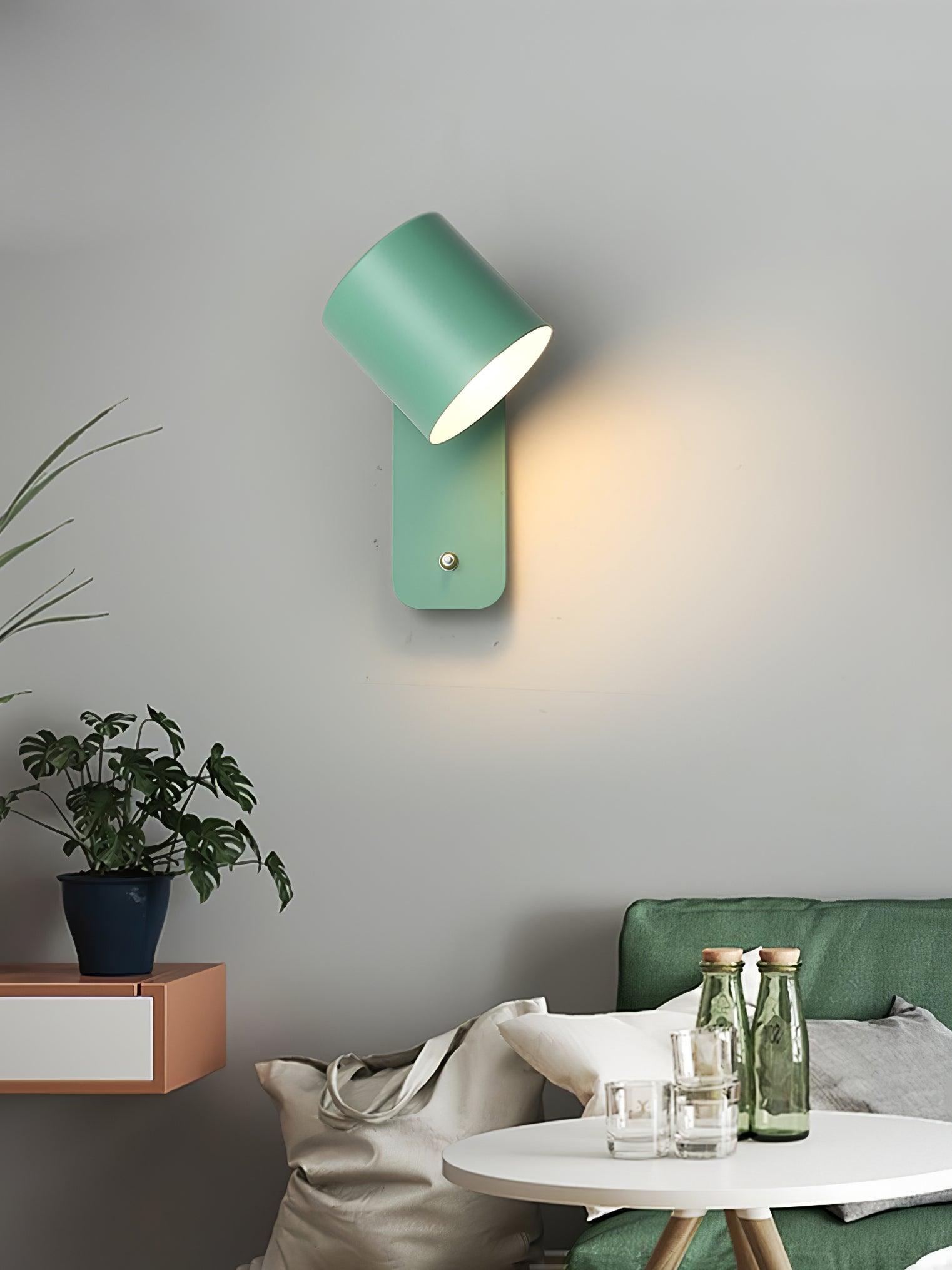 Modern Cylinder Wall Sconce with Rotary Shade
