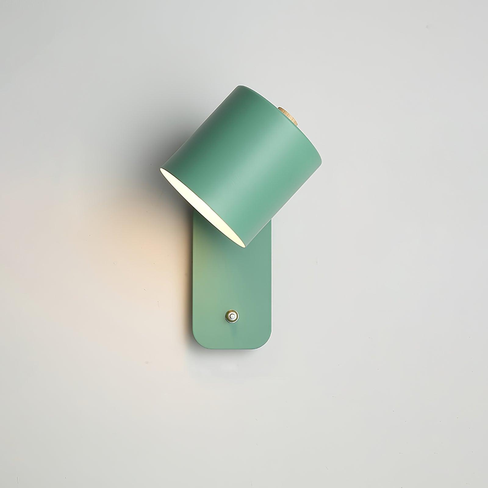 Modern Cylinder Wall Sconce with Rotary Shade