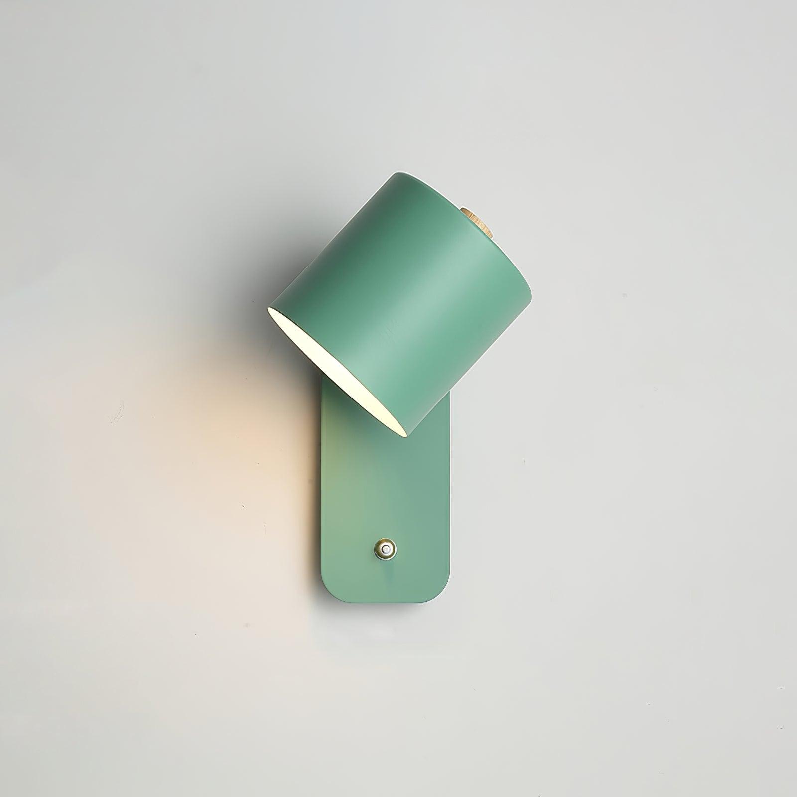 Modern Cylinder Wall Sconce with Rotary Shade