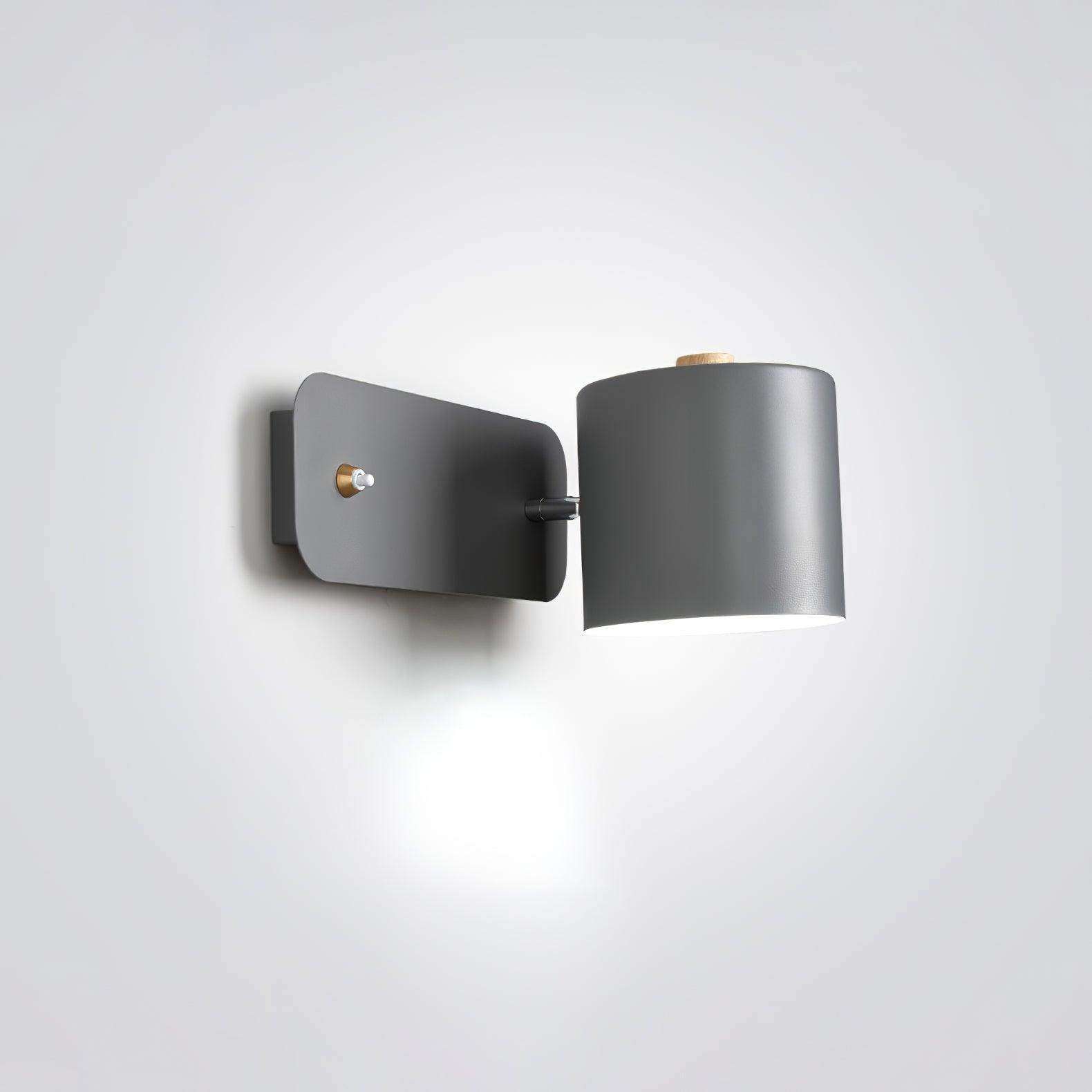 Modern Cylinder Wall Sconce with Rotary Shade