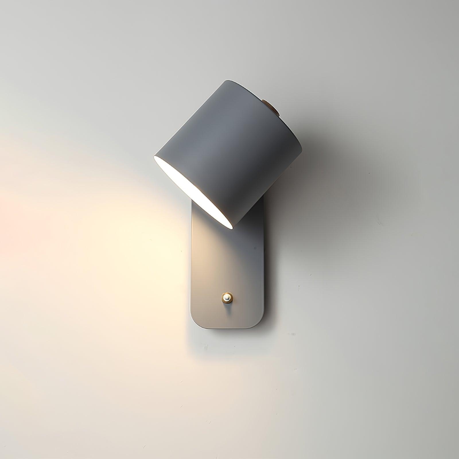 Modern Cylinder Wall Sconce with Rotary Shade